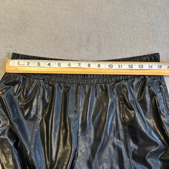 Victoria's Secret Victoria Sport Shiny Joggers Medium Black Hip Hop Pants 90s - Picture 7 of 8